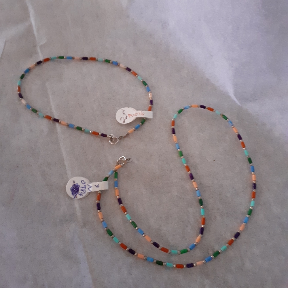 Matching bracelet and necklace